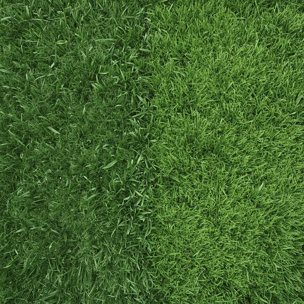 Comparison of cool-season and warm-season healthy grass lawns