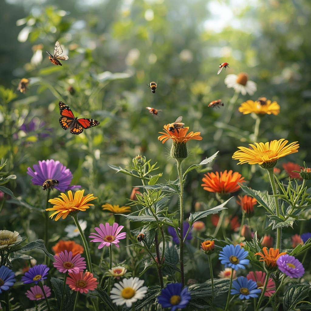 Friendly insects like bees