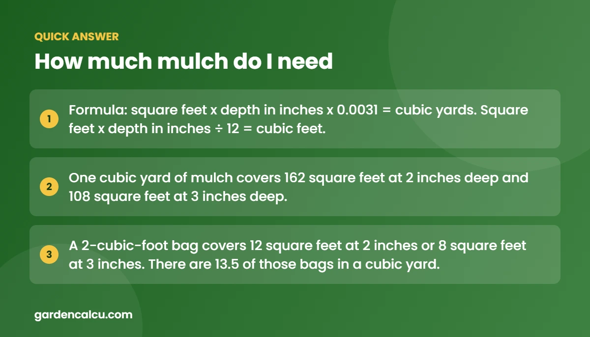 Quick answer: how much mulch do I need