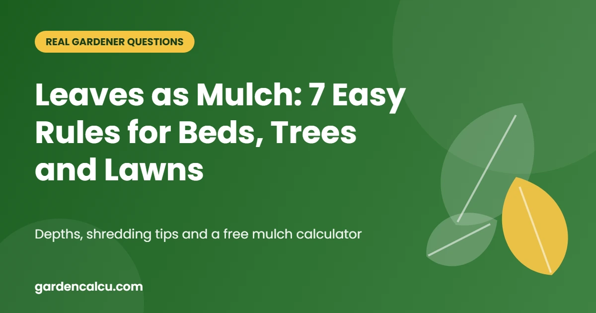 Leaves as Mulch: 7 Easy Rules for Beds, Trees and Lawns