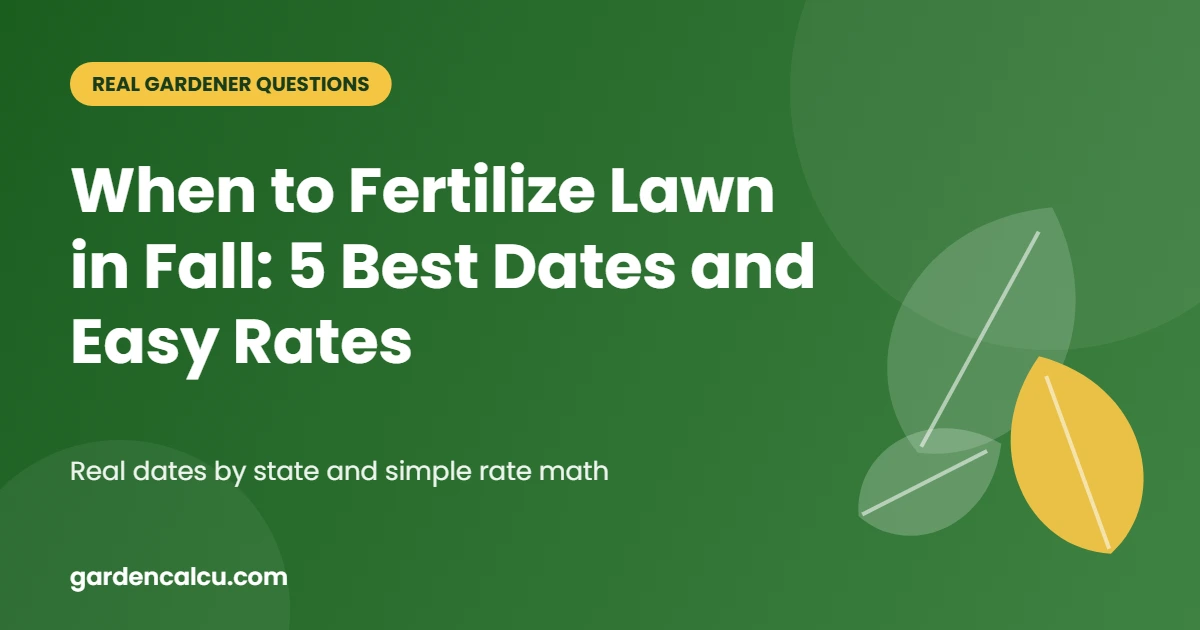 When to Fertilize Lawn in Fall: 5 Best Dates and Easy Rates